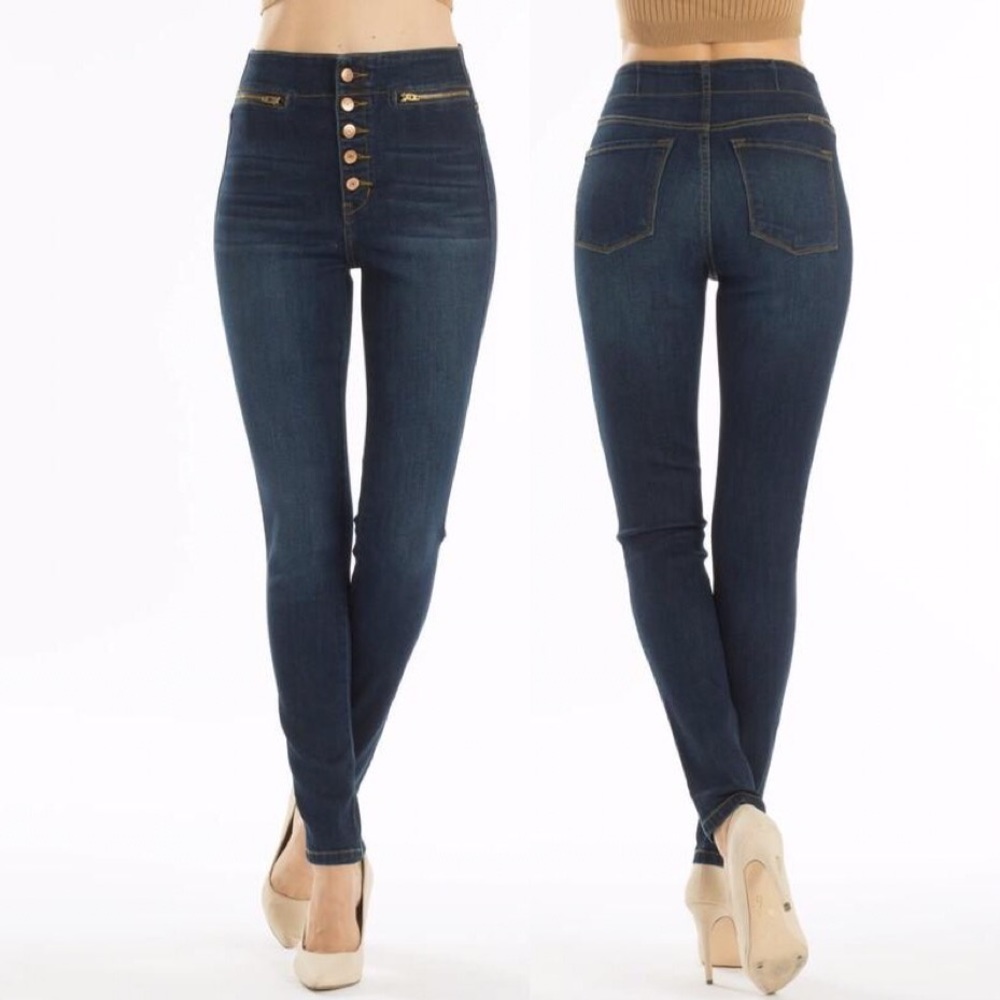 High-Waisted Skinny Jeans-KanCan